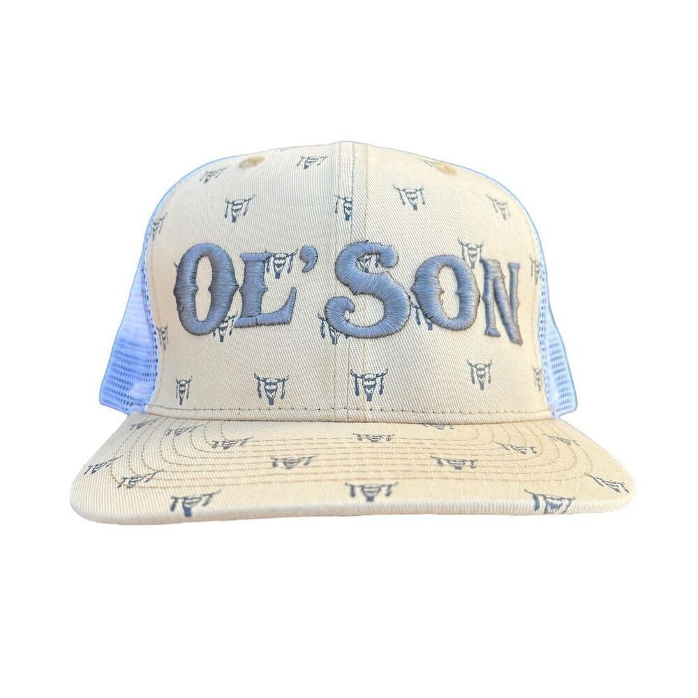 Ol' Son Dale Brisby Unisex Skull Print‎ Yellow Mesh Snapback Cap